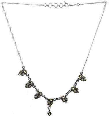 Exotic India Faceted Peridot Sterling Silver Necklace