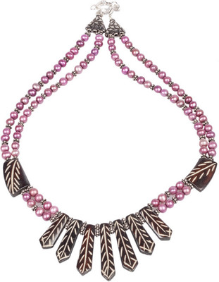 51% OFF on Sparkling Drop Pearl Stone Necklace