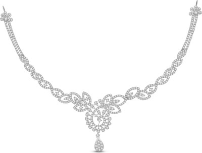 50% OFF on Ciemme 5.62 Ct Impressive Designed Cubic Zirconia Sterling Silver Necklace