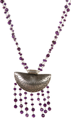 Exotic India Faceted Amethyst Sterling Silver Necklace Exotic India Faceted Amethyst Sterling Silver Necklace