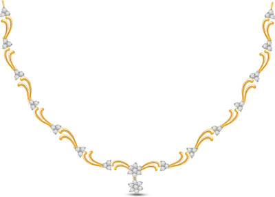 50% OFF on Ciemme 2.46 CT Dramatic Floral Cubic Zirconia 18K Yellow Gold Plated Silver Necklace