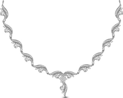 50% OFF on Ciemme 3.14 Ct Classic Clustered Cubic Zirconia Sterling Silver Necklace