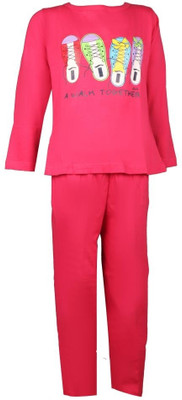 48% OFF on Jazzup Girl's Printed Top & Pyjama Set