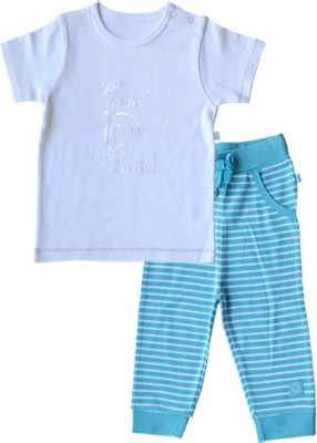 25% OFF on Babeez 100% Cotton Baby Boy's Solid Top & Pyjama Set