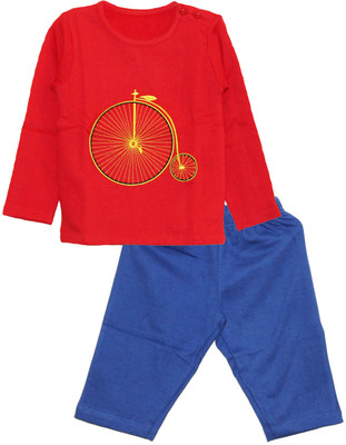17% OFF on My Little Lambs Baby Boy's Solid Top & Pyjama Set