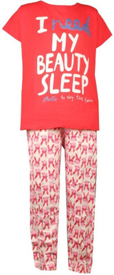 75% OFF on Jazzup Girl's Printed Top & Pyjama Set