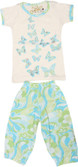 Earth Conscious Girl's Graphic Print Top & Pyjama Set