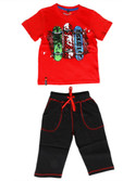 8% OFF on Prince And Princess Boy's Printed Top & Capri Set