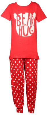 75% OFF on Jazzup Girl's Printed Top & Pyjama Set