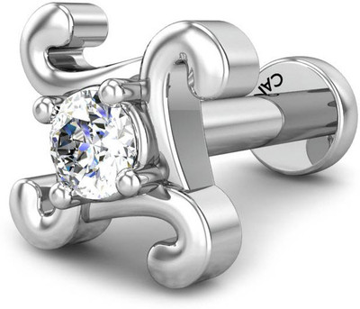 19% OFF on Candere Praachi Rhodium Plated White Gold Nose Stud
