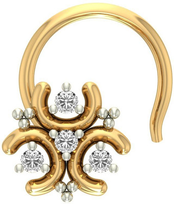 10% OFF on Jewels5 Metro Flora Diamond Yellow Gold Nose Stud