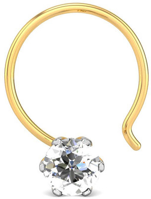 19% OFF on Candere Sowmya Rhodium Plated Yellow Gold Nose Ring 19% OFF on Candere Sowmya Rhodium Plated Yellow Gold Nose Ring