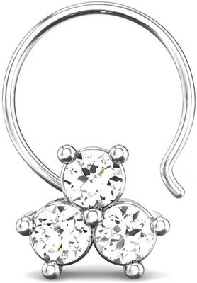 19% OFF on Candere Akshat Rhodium Plated White Gold Nose Ring