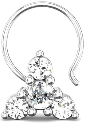 20% OFF on Candere Aagam Rhodium Plated White Gold Nose Ring