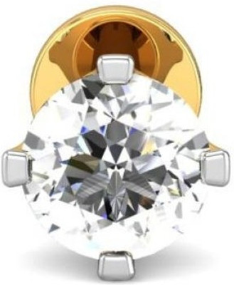19% OFF on Candere Malina Diamond Rhodium Plated Yellow Gold Nose Stud