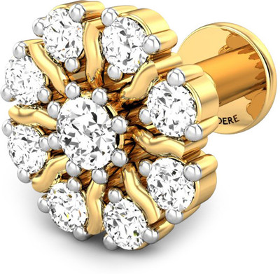 20% OFF on Candere Sritha Rhodium Plated Yellow Gold Nose Stud