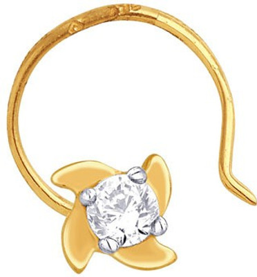 Nakshatra Designer Diamond 18K Yellow Gold Plated Gold Nose Stud - NRSEBGPF76ARYVHG
