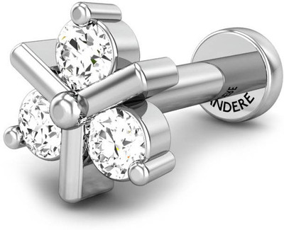 19% OFF on Candere Ria Rhodium Plated White Gold Nose Stud