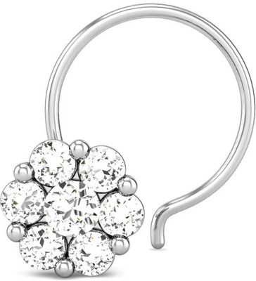 15% OFF on Candere Subhra Rhodium Plated White Gold Nose Ring
