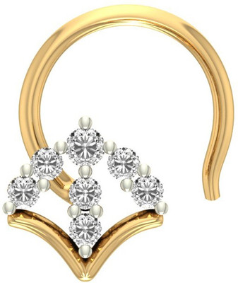 Jewels5 Dora Diamond Yellow Gold Nose Stud Jewels5 Dora Diamond Yellow Gold Nose Stud
