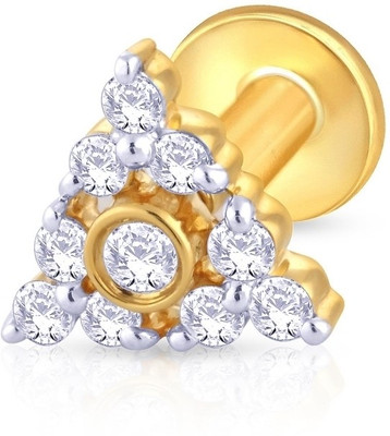 10% OFF on KuberBox Pyramid 0.15 Carat Diamond Gold Nose Stud