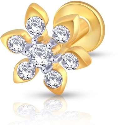KuberBox Vandana 0.10 Carat Diamond Gold Nose Stud