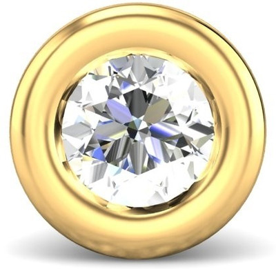 19% OFF on Candere Zara Rhodium Plated Yellow Gold Nose Stud