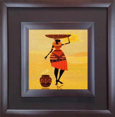 15% OFF on SAF Double Frame Oil Painting 12 inch x 12 inch