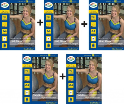 46% OFF on GoColor 240gsm Photo Paper Unruled A4 Inkjet Cast Coated