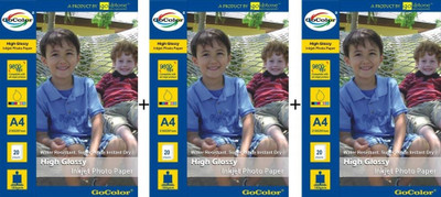 40% OFF on GoColor High Glossy 165 GSM - 20 Sheets Inkjet Photo Paper x 3 Pack Unruled A4 Photo Printing Paper 40% OFF on GoColor High Glossy 165 GSM - 20 Sheets Inkjet Photo Paper x 3 Pack Unruled A4 Photo Printing Paper