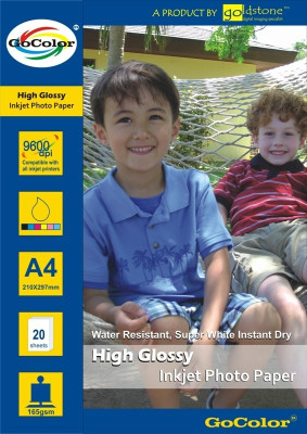 10% OFF on GoColor 165 gsm Unruled A4 High Glossy Inkjet Paper