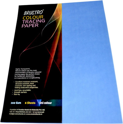 Brustro Colour Tracing Paper Unruled A4 Drawing Paper - Blue