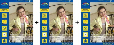 40% OFF on GoColor High Glossy 185 GSM - 20 Sheets Inkjet Photo Paper x 3 Pack Unruled A4 Photo Printing Paper 40% OFF on GoColor High Glossy 185 GSM - 20 Sheets Inkjet Photo Paper x 3 Pack Unruled A4 Photo Printing Paper