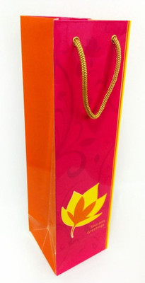 PrintSpeaks Lotus Design Bottle Shape Gift Printed Party Bag PrintSpeaks Lotus Design Bottle Shape Gift Printed Party Bag