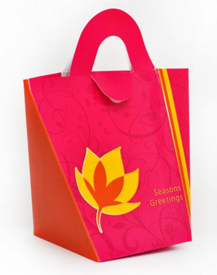 PrintSpeaks Handbag Lotus Design Gift Box Printed Party Bag PrintSpeaks Handbag Lotus Design Gift Box Printed Party Bag