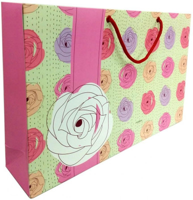PrintSpeaks Pastel Roses Design Large Contemporary Printed Party Bag
