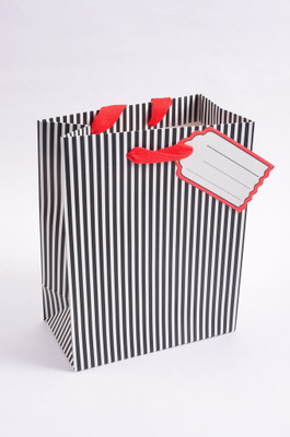 14% OFF on Enwraps Black & White Series Jail Print Medium (3 pcs) Printed Party Bag