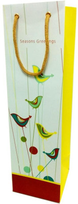 PrintSpeaks Kooky Birds Design Bottle Shape Contemporary Printed Party Bag