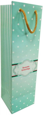 PrintSpeaks Tiny Polka Design Bottle Shape Contemporary Printed Party Bag