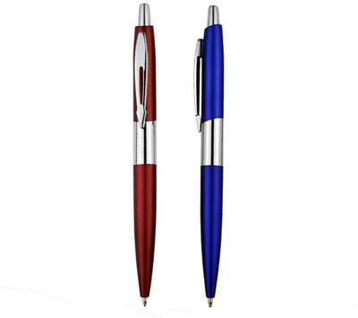 RIF Metal Chrome Pen Red & Blue (Set Of 2 Pcs) Ball Pen (Pack Of 2, Blue)