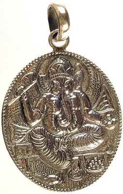 Exotic India Lord Ganesha Sterling Silver Pendant