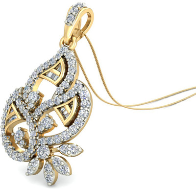 11% OFF on WearYourShine by PCJ The Aiysh Yellow Gold Plated 18K Diamond Gold Pendant