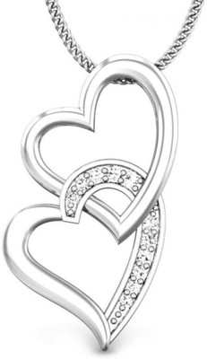 20% OFF on Candere Ivory Rhodium Plated 14K Diamond White Gold Pendant