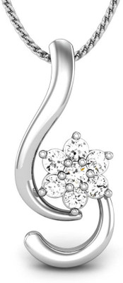 20% OFF on Candere Star Lamp Diamond Rhodium Plated 14K White Gold Pendant