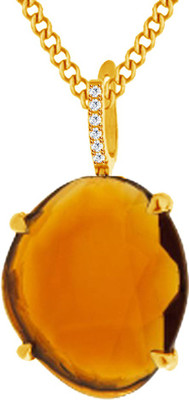40% OFF on Jacknjewel Yellow Crush 14K Yellow Gold Plated 14K Diamond Gold Pendant