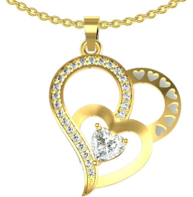 73% OFF on Suvarnadeep Rossy Yellow Gold Plated Sterling Silver Pendant