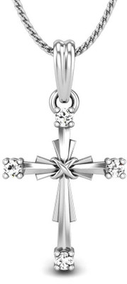 15% OFF on Candere Holy Christ Diamond Rhodium Plated 18K White Gold Pendant