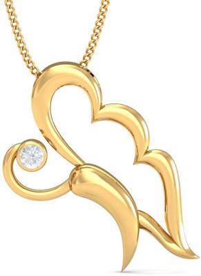 20% OFF on Aurobliss.com Posing Butterfly 18K Cubic Zirconia Yellow Gold Pendant