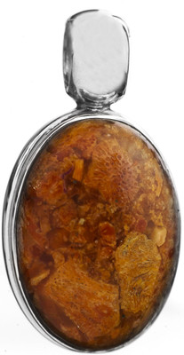 Exotic India Rhodochrosite Sterling Silver Pendant