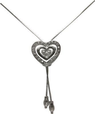 72% OFF on Jewelz Double Heart Metal Pendant
